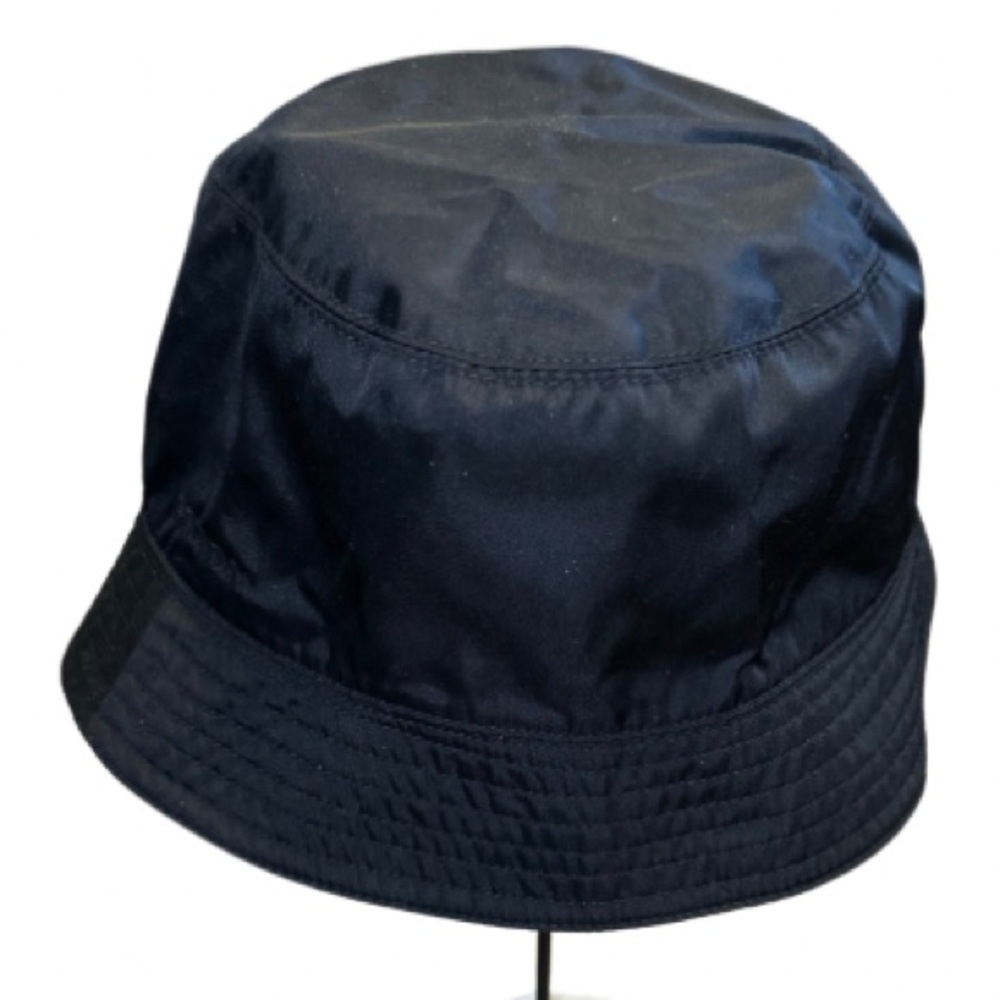 Prada Embroidered Stitch Logo Black Bucket Hat - Picture 8 of 11